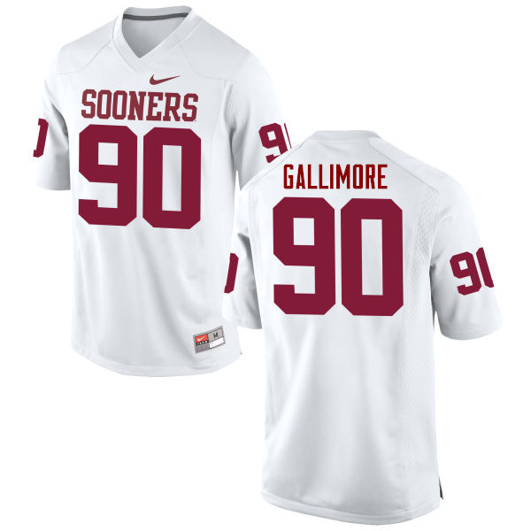 Men Oklahoma Sooners #90 Neville Gallimore College Football Jerseys Game-White